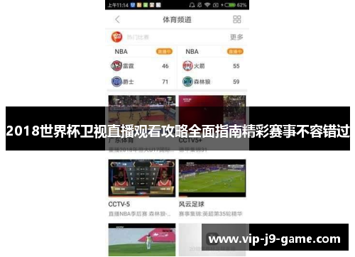 2018世界杯卫视直播观看攻略全面指南精彩赛事不容错过